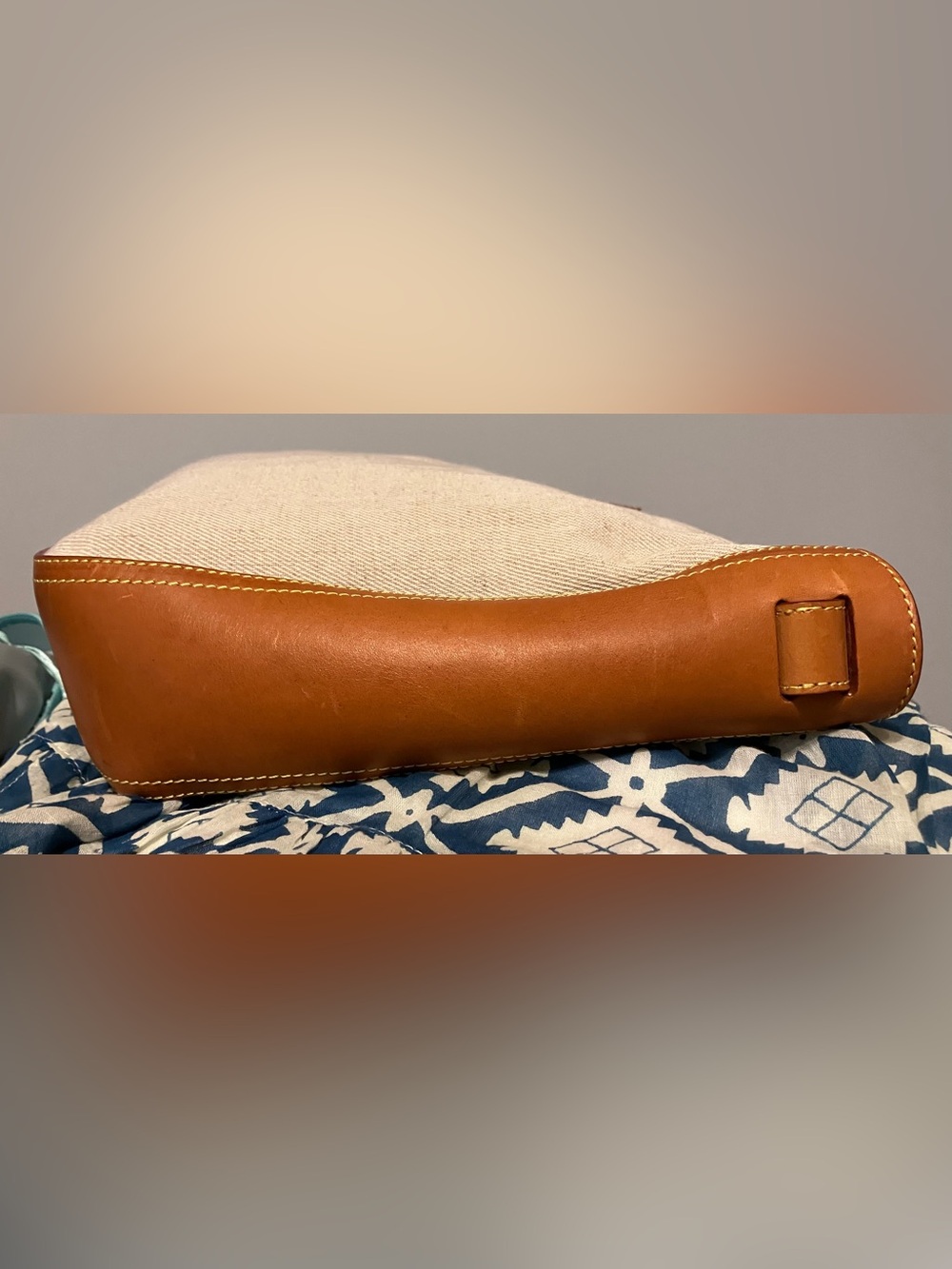 J. McLaughlin canvas and leather shoulder bag - Picture 8 of 12